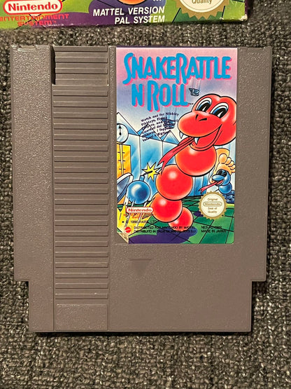 Snake Rattle N Roll Game Boxed- Nes - Nintendo / Entertainment System - Pal Version