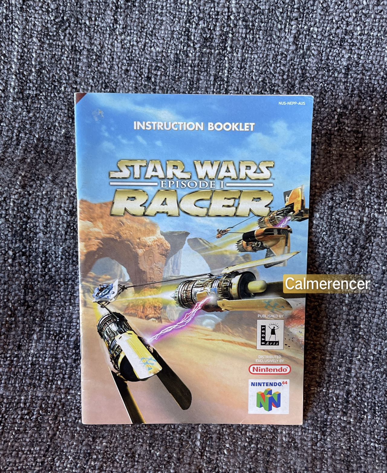 Star wars Episode 1 Racer Manual / Instruction Book Only - Nintendo 64 / N64 Pal Version