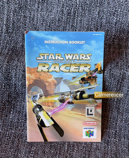 Star wars Episode 1 Racer Manual / Instruction Book Only - Nintendo 64 / N64 Pal Version