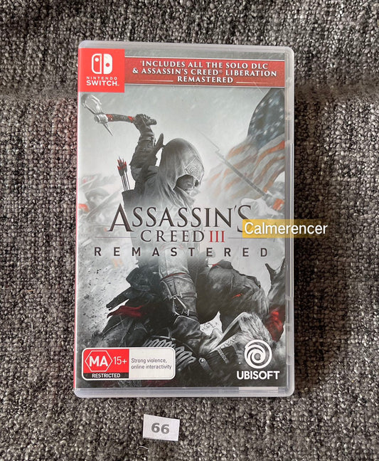 Assassins Creed 3 Remastered Game - Nintendo Switch