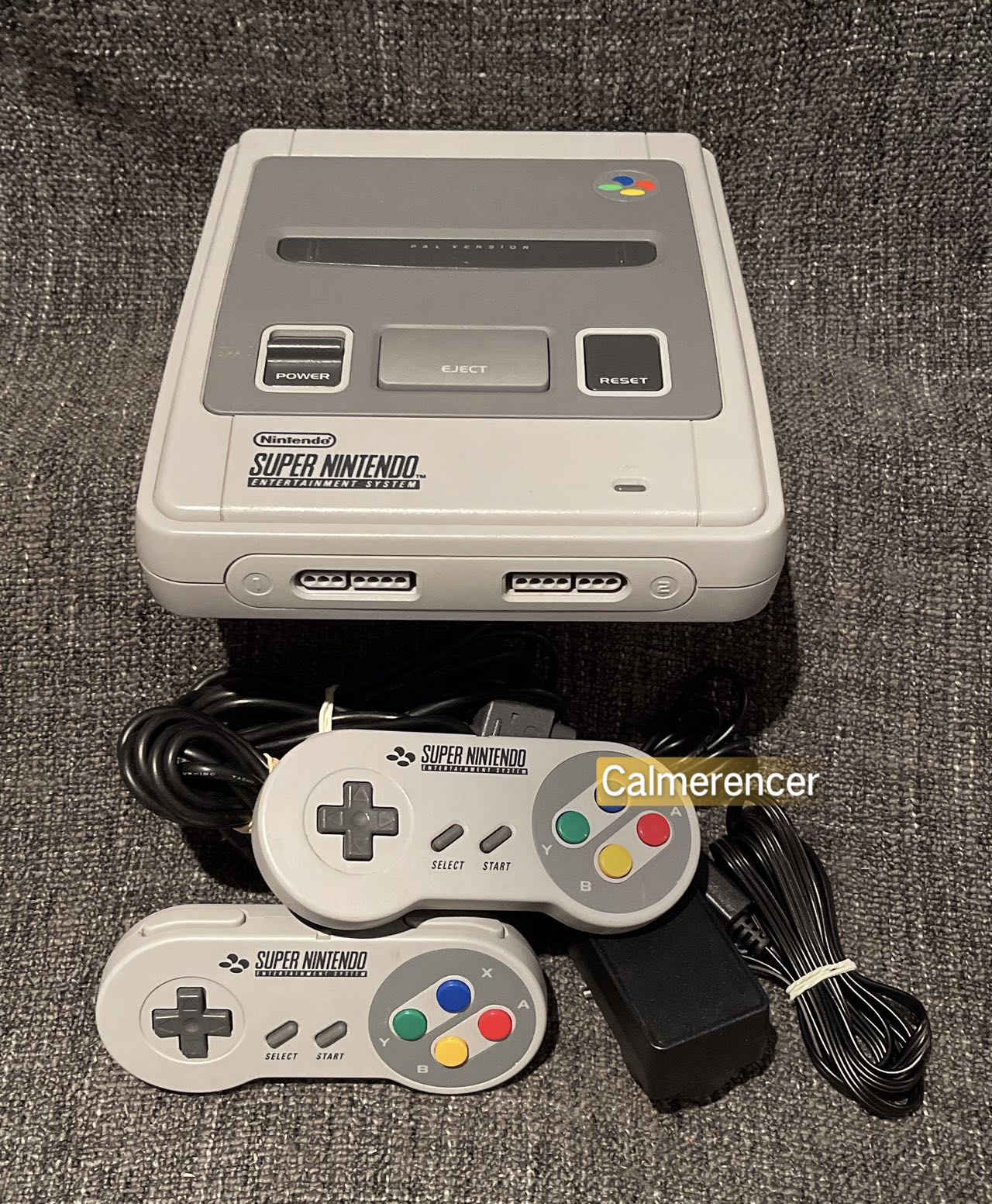 Super Nintendo Console With 2x controllers, power and Video cords (Snes) Pal Version