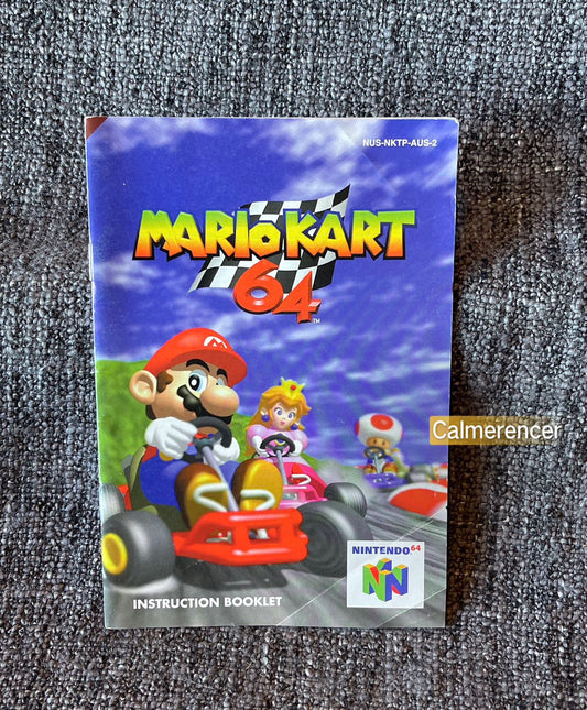 Mario Kart 64 Manual / Instruction Book Only - Nintendo 64 / N64 Pal Version