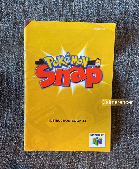 Pokemon Snap Manual / Instruction Book Only - Nintendo 64 / N64 Pal Version