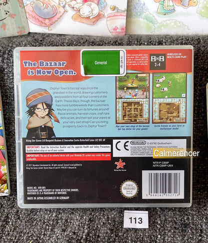 Harvest Moon Grand Bazaar Game Nintendo DS - Pal Aus with Cards - Rare