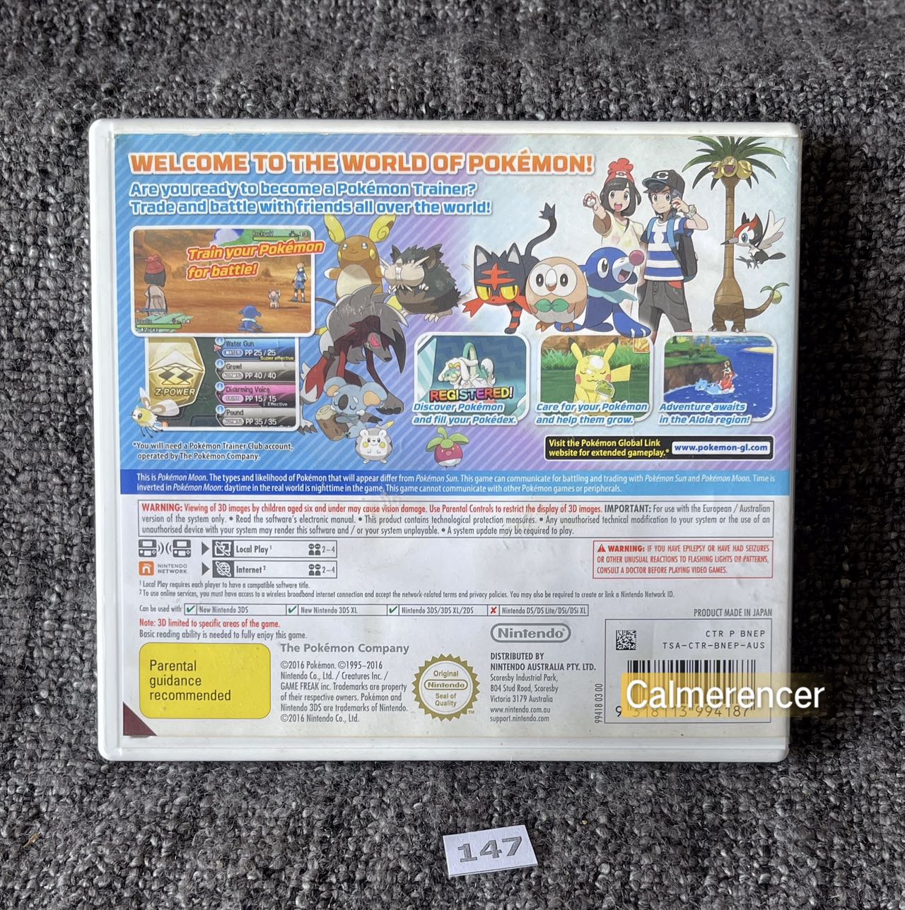 Pokemon Moon Game Nintendo 3DS