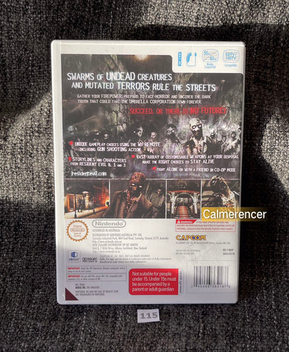 Resident Evil The Umbrella Chronicles - Nintendo Wii game