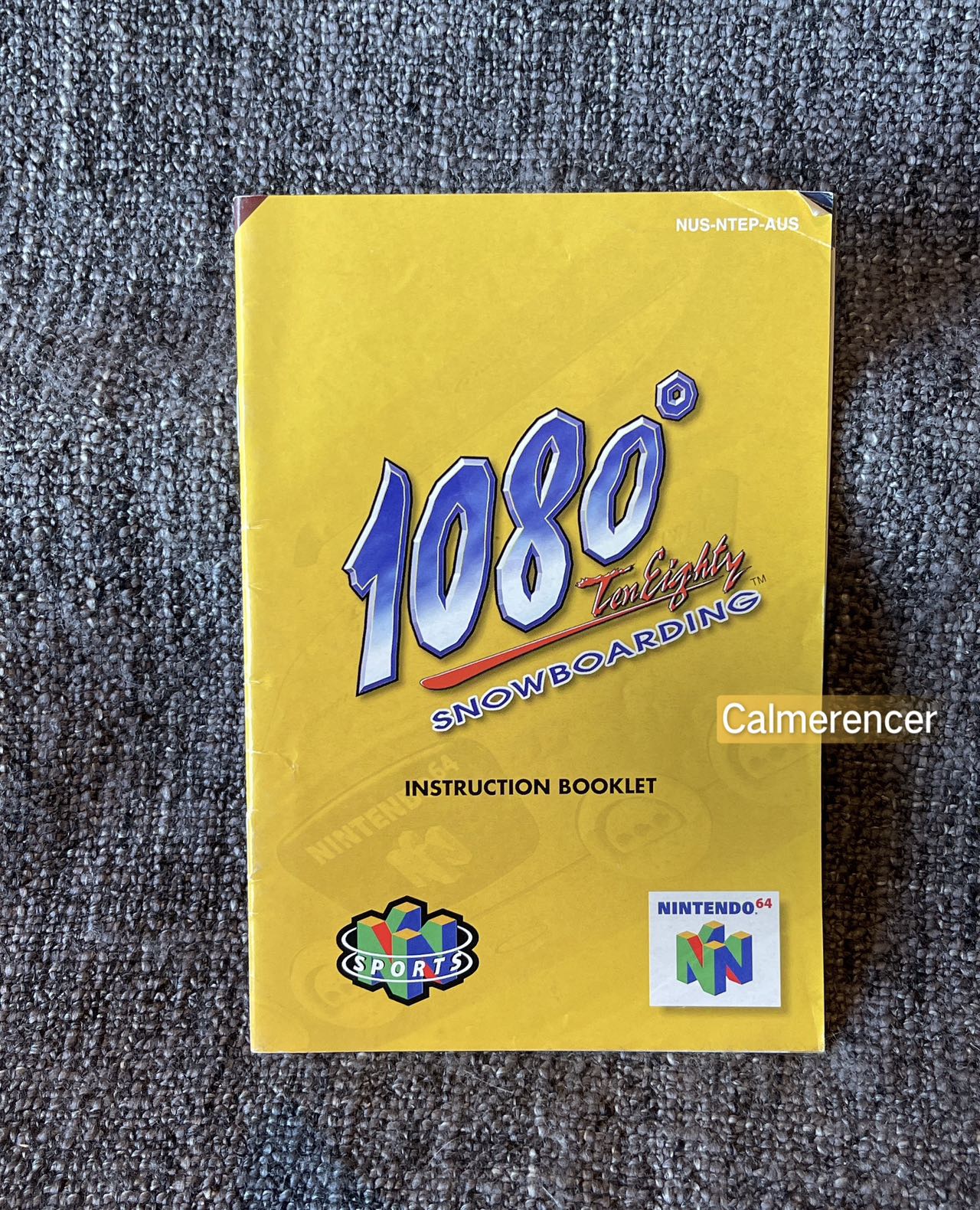 1080 Snowboarding Manual / Instruction Book Only - Nintendo 64 / N64 Pal Version