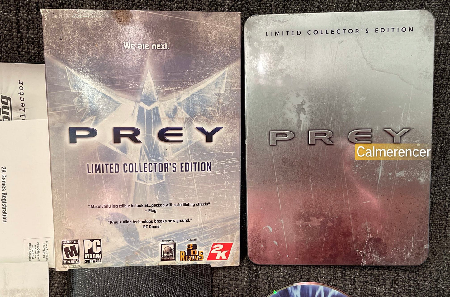 Prey limited collector's edition Game - PC - CD ROM - Big Box