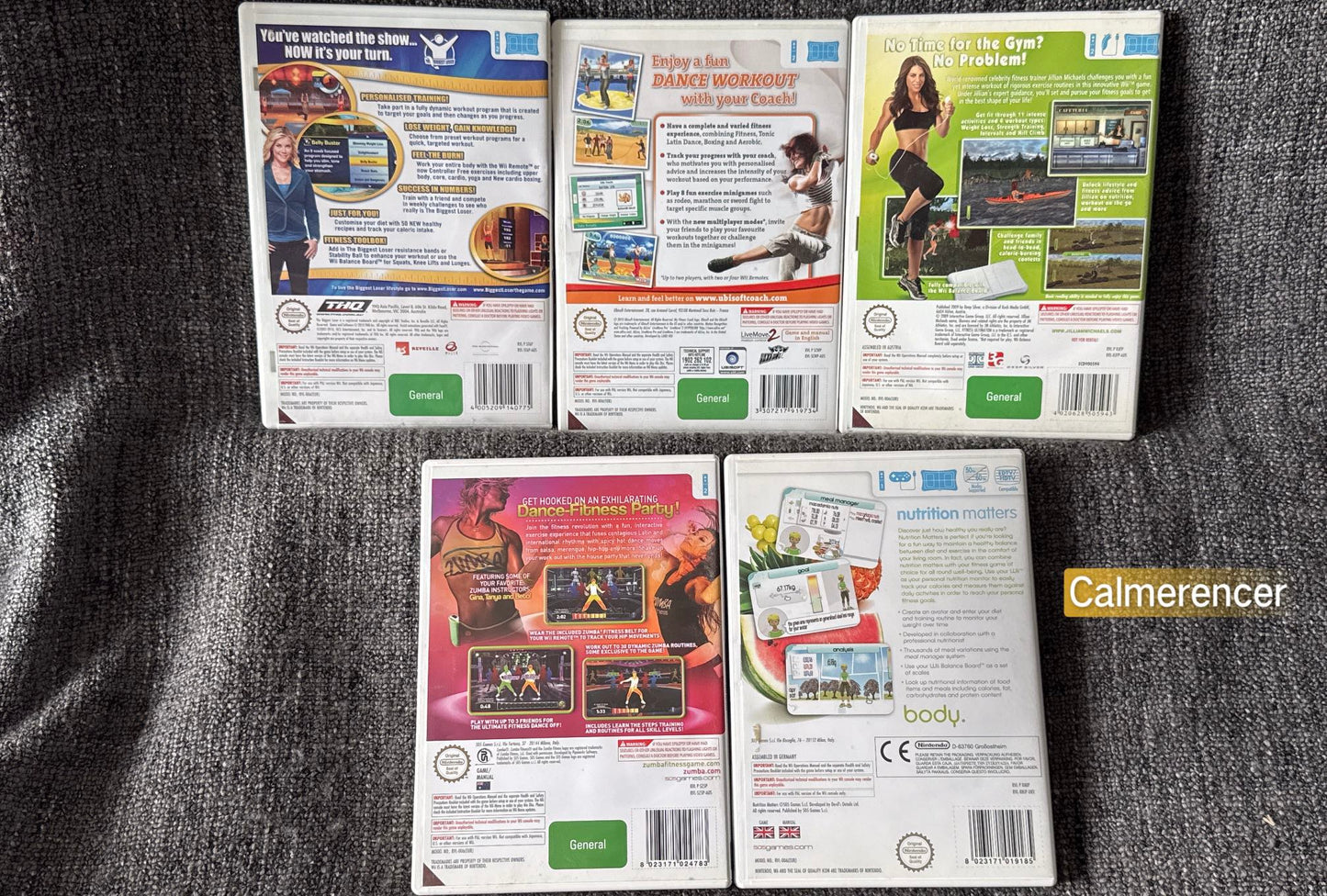 5x Fitness Games Bundle -  Nintendo Wii game