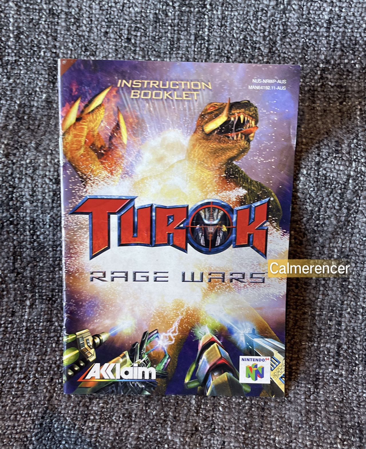 Turok Rage Wars Manual / Instruction Book Only - Nintendo 64 / N64 Pal Version