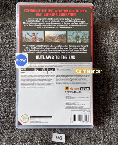 Red Dead Redemption 2 Game - Nintendo Switch