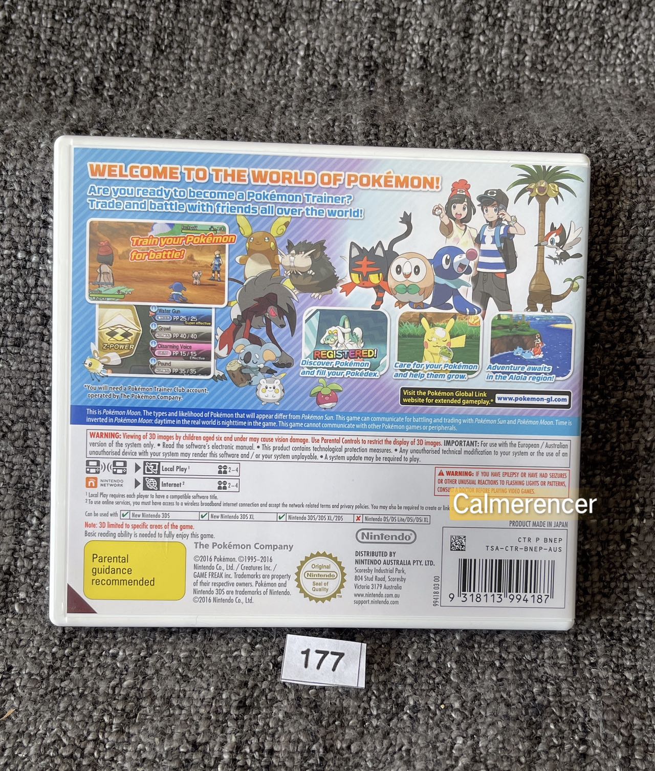 Pokemon Moon Game Nintendo 3DS