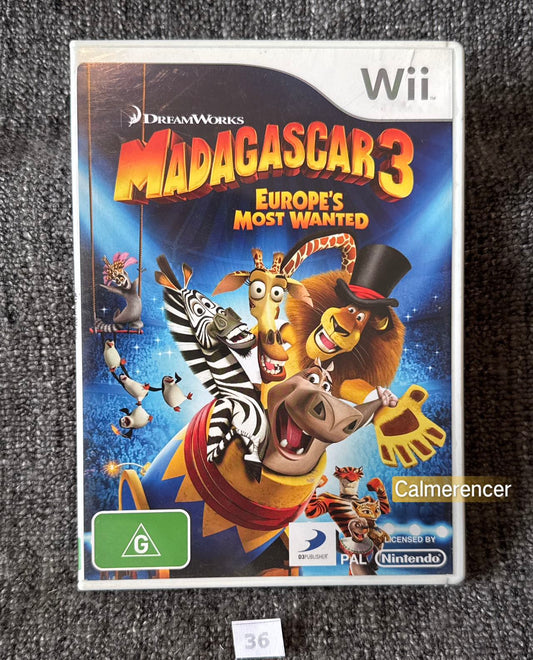 Madagascar 3 No Manual - Nintendo Wii game