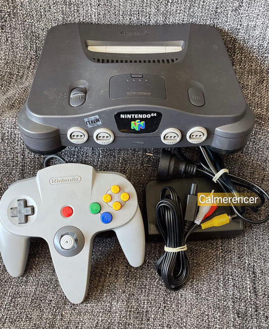 Nintendo 64 (N64) Console, Controller with Cords. Pal Version