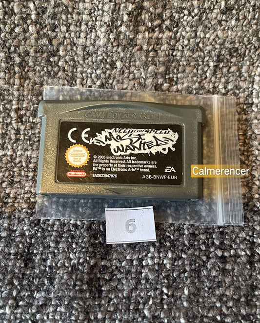 Need For Speed Most Wanted Game -Nintendo Gameboy Advance Cart GBA - Pal Version